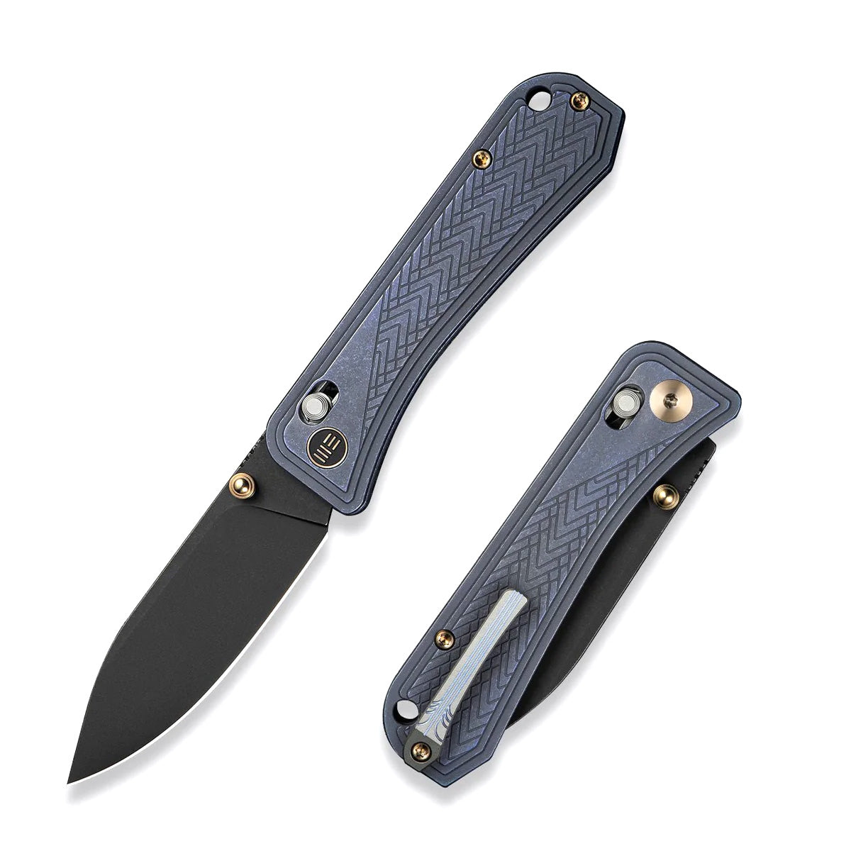 WEKNIFE Bougie Banter, Upscale Art Deco Blue Titanium / Black Stonewashed