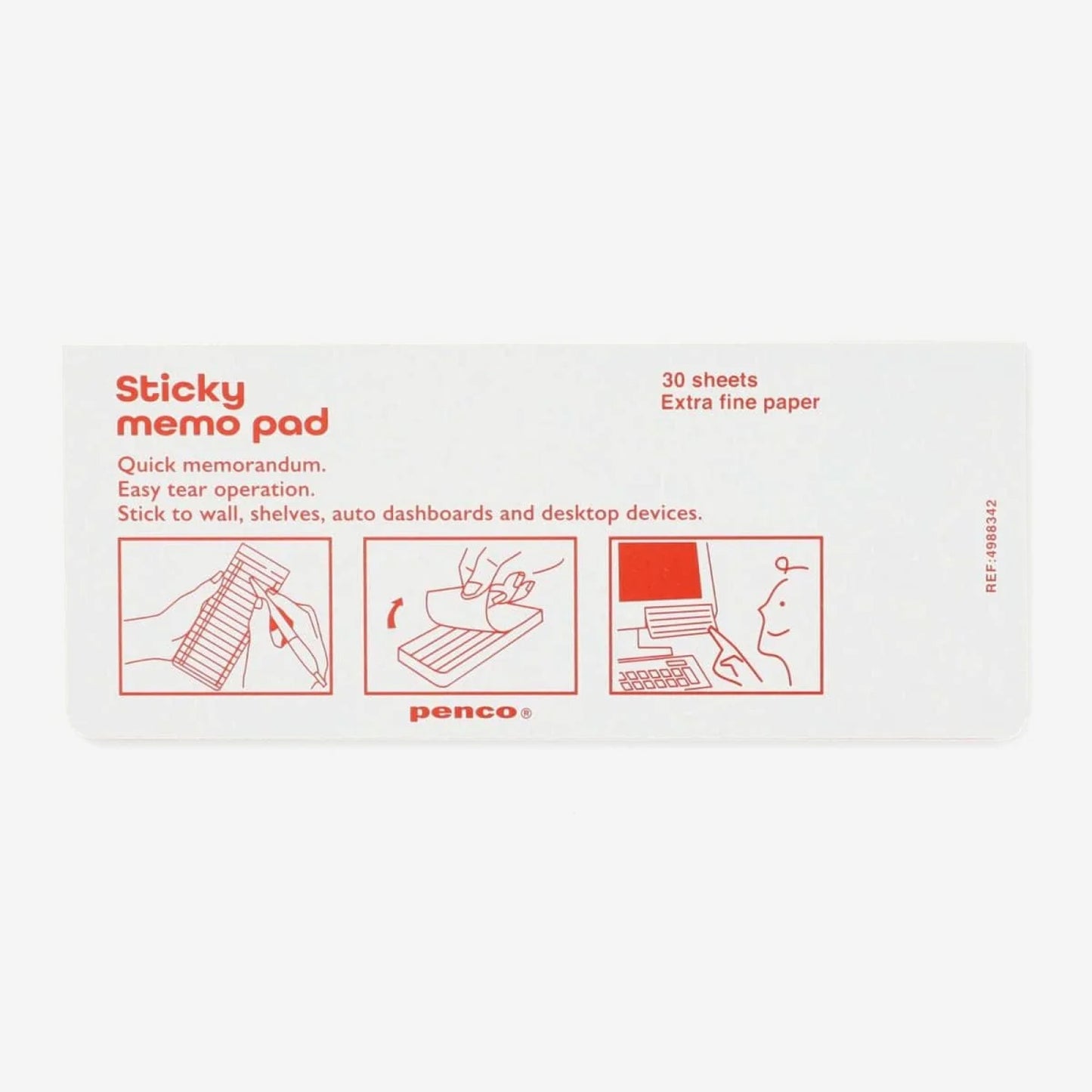 Hightide Penco Sticky Memo Pad Weekly