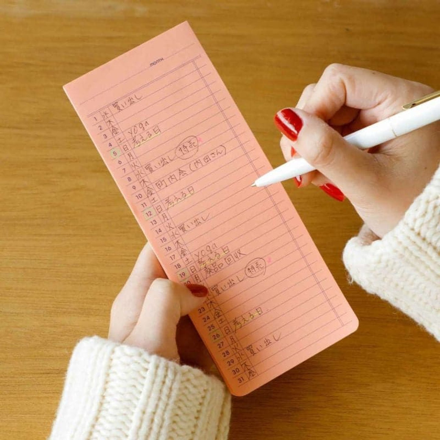 Hightide Penco Sticky Memo Pad Monthly
