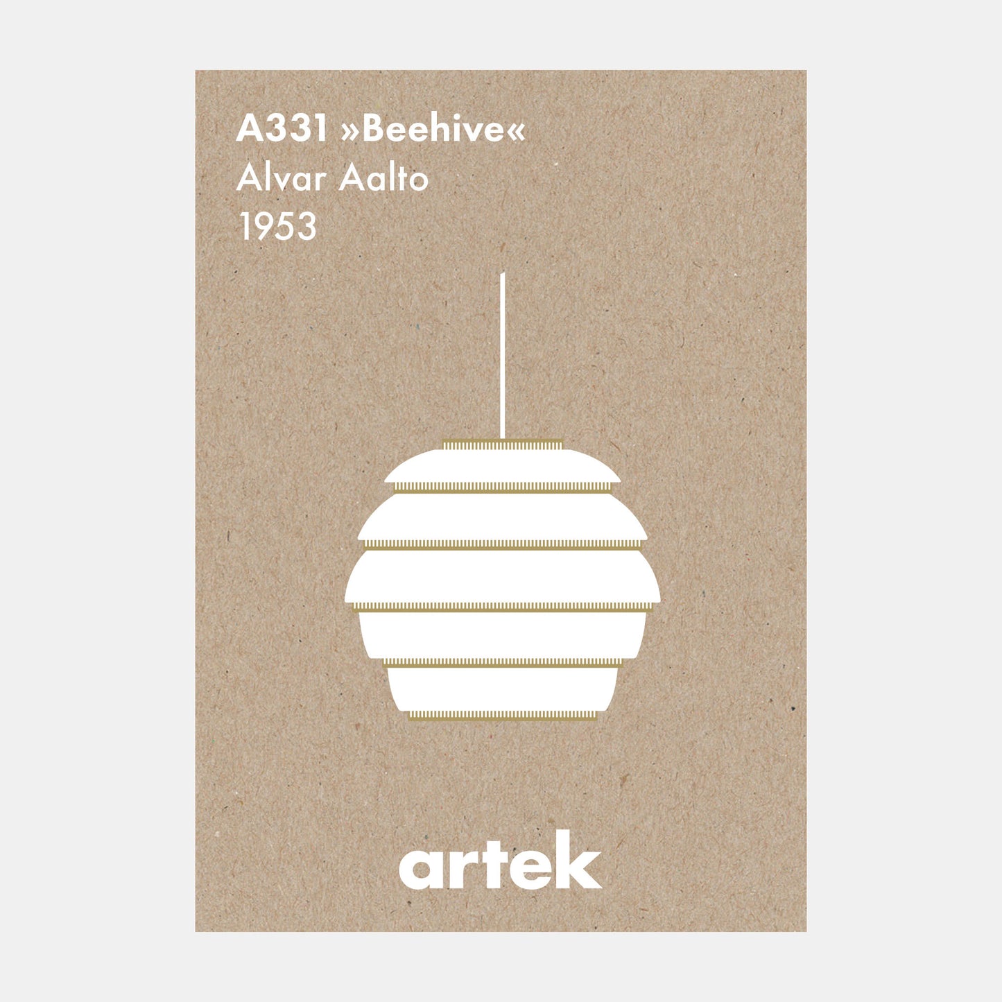 Artek Beehive Poster, Greige