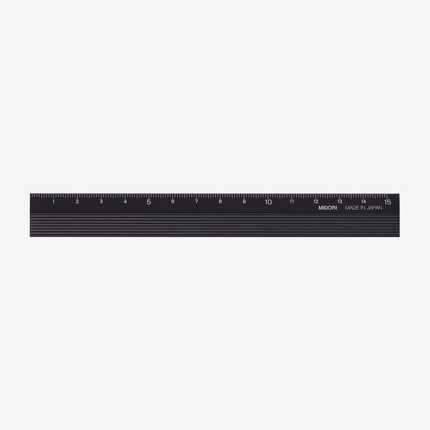 Midori Aluminium Linjal, 15cm