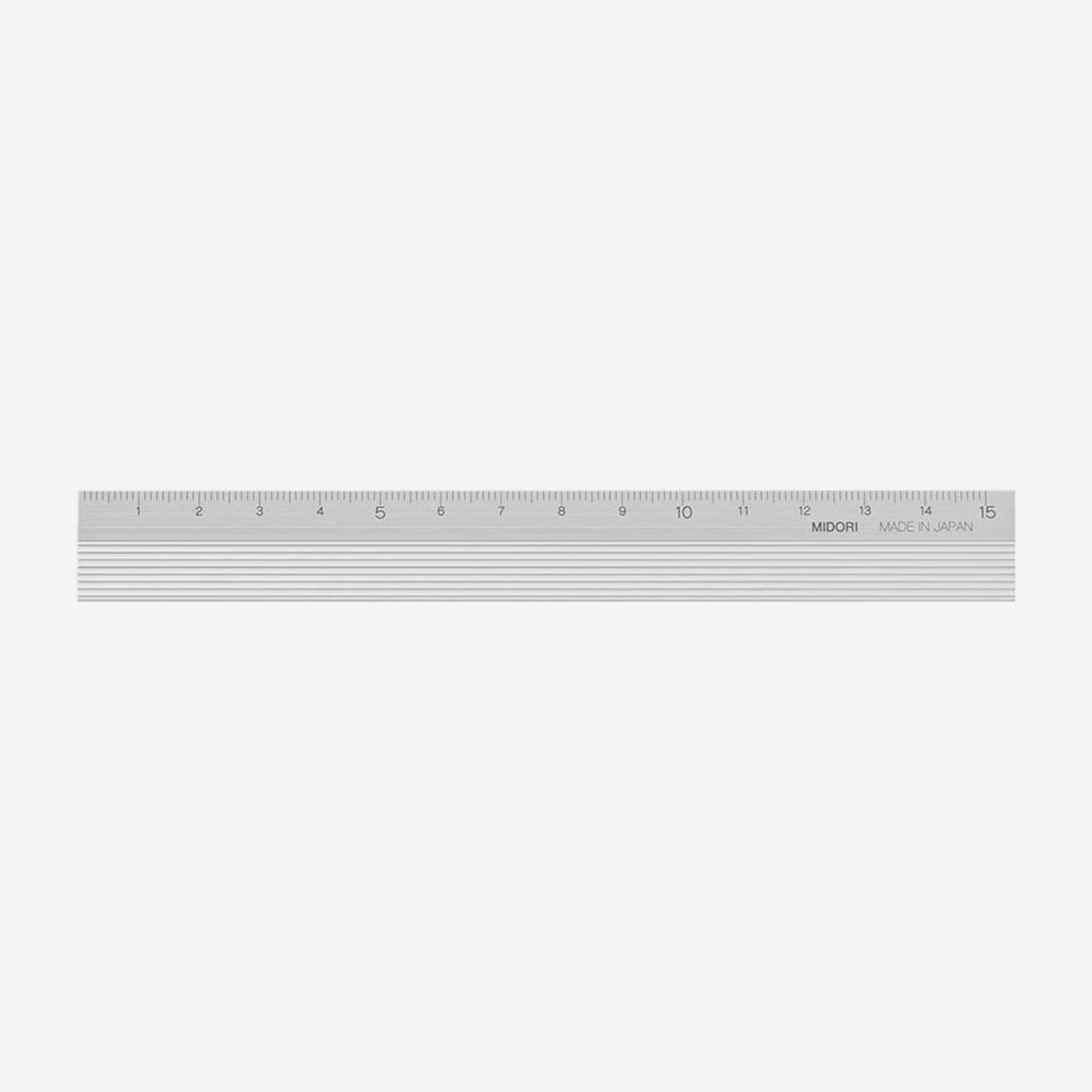 Midori Aluminium Linjal, 15cm