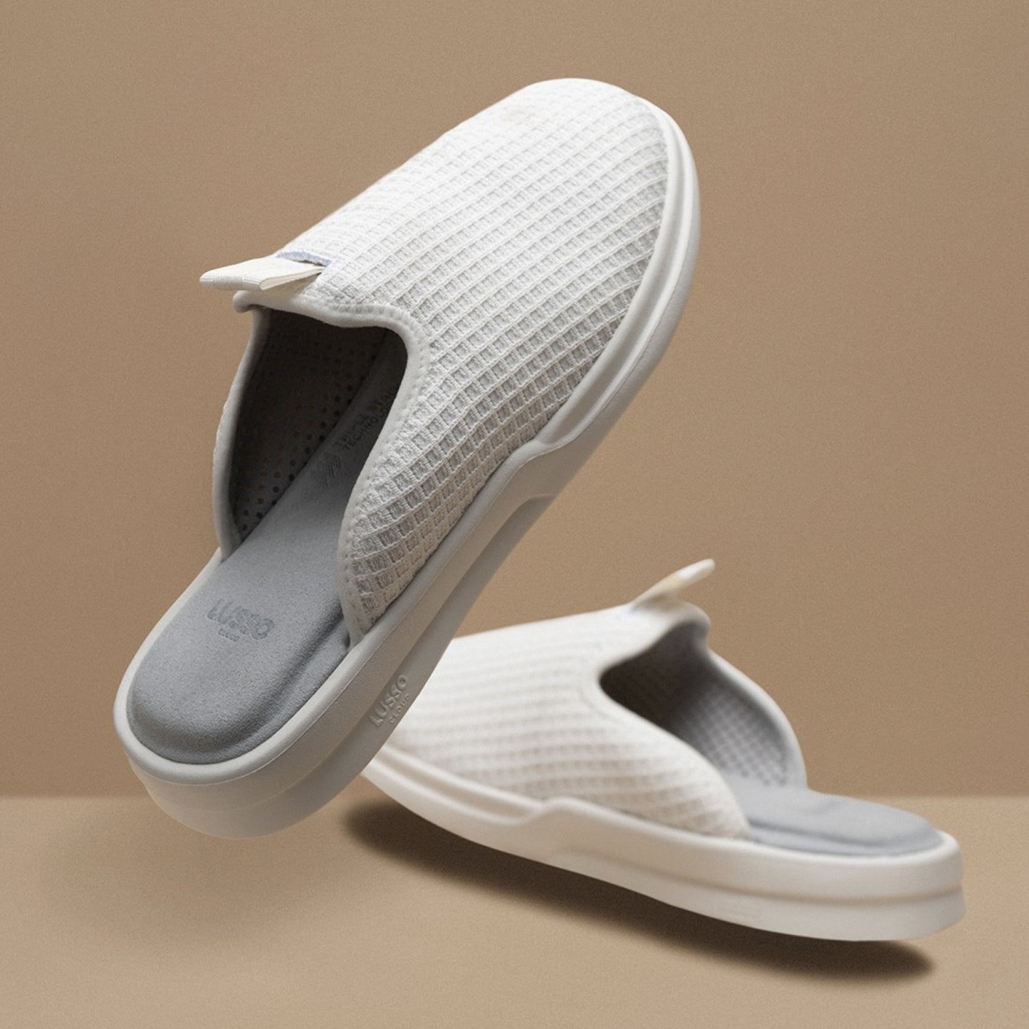 Lusso Cloud Pelli Waffle, Bright White / Lily