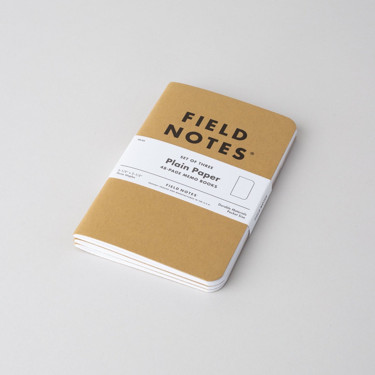 Field Notes Original Kraft, Memo (3-pakk)-Goodnotes.no