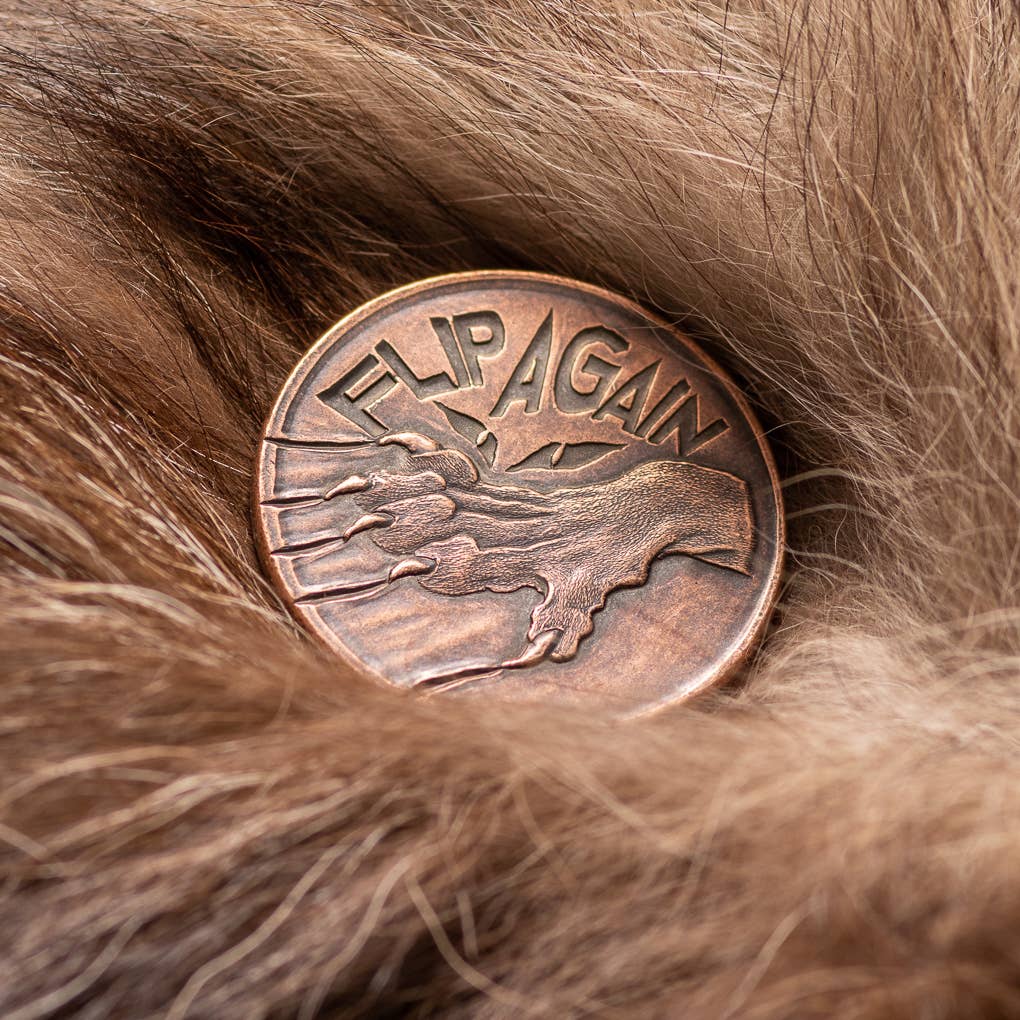 Shire Post Mint Pet the Cat / Flip Again Copper Decision Maker Coin