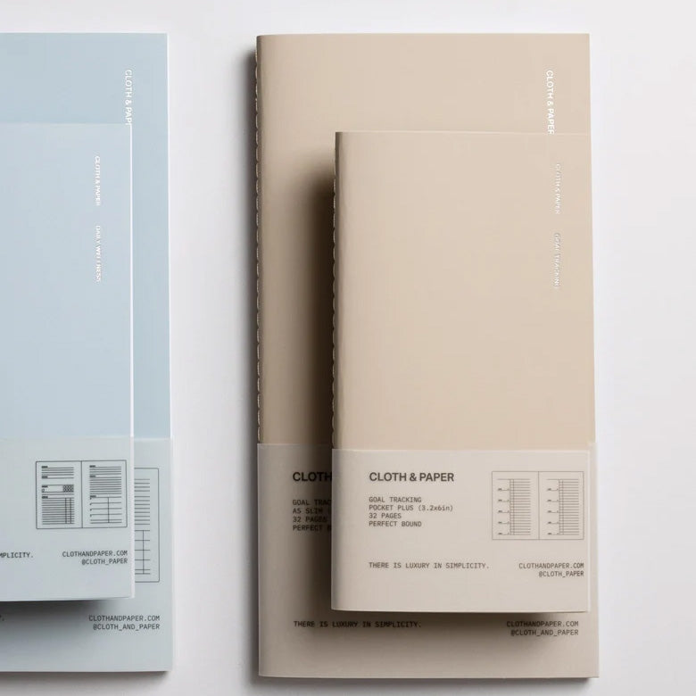 Cloth & Paper Travel Notebook Pocket Plus, Routine Builder Beignet