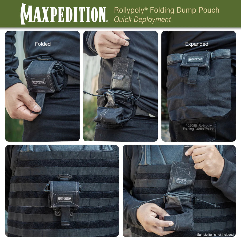 Maxpedition Rollypoly MM Folding Dump Pouch, Khaki