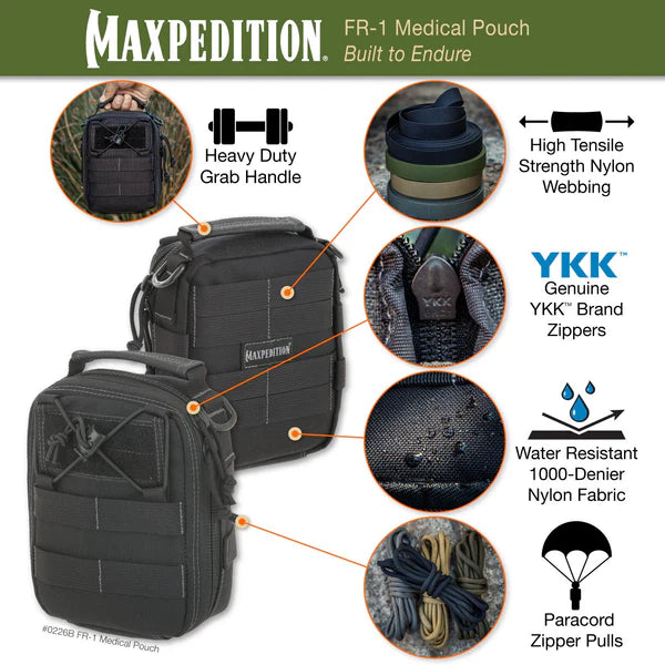 Maxpedition FR-1 Medical Pouch, Black
