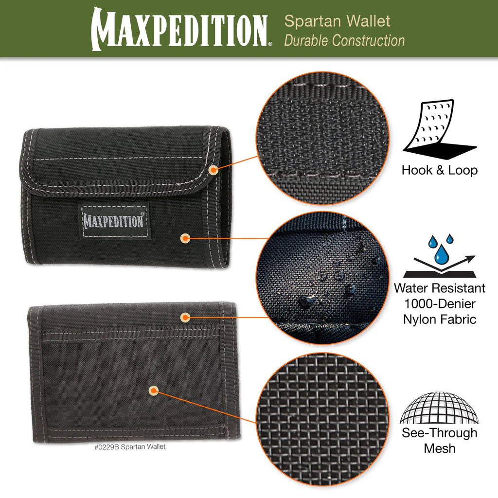 Maxpedition Spartan Wallet, Black
