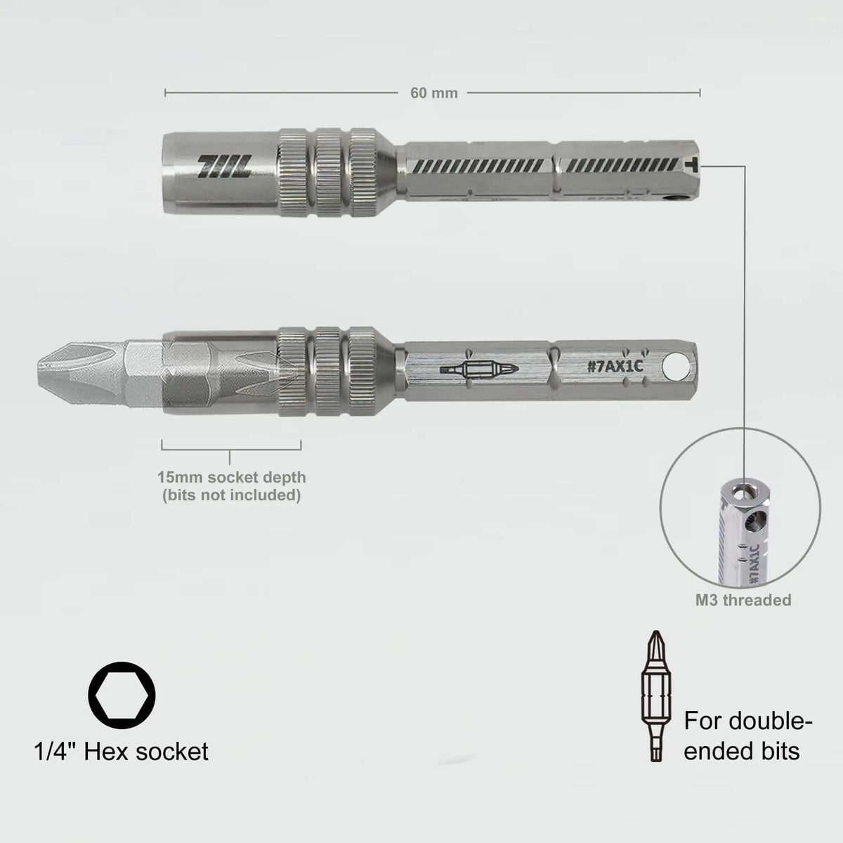 711L Bit Driver Extension / T-Handle