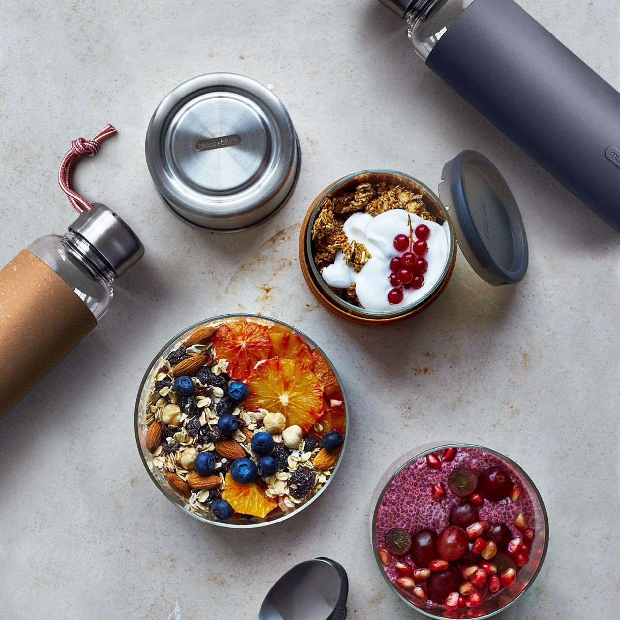 Black + Blum Glass Lunch Bowl, Almond