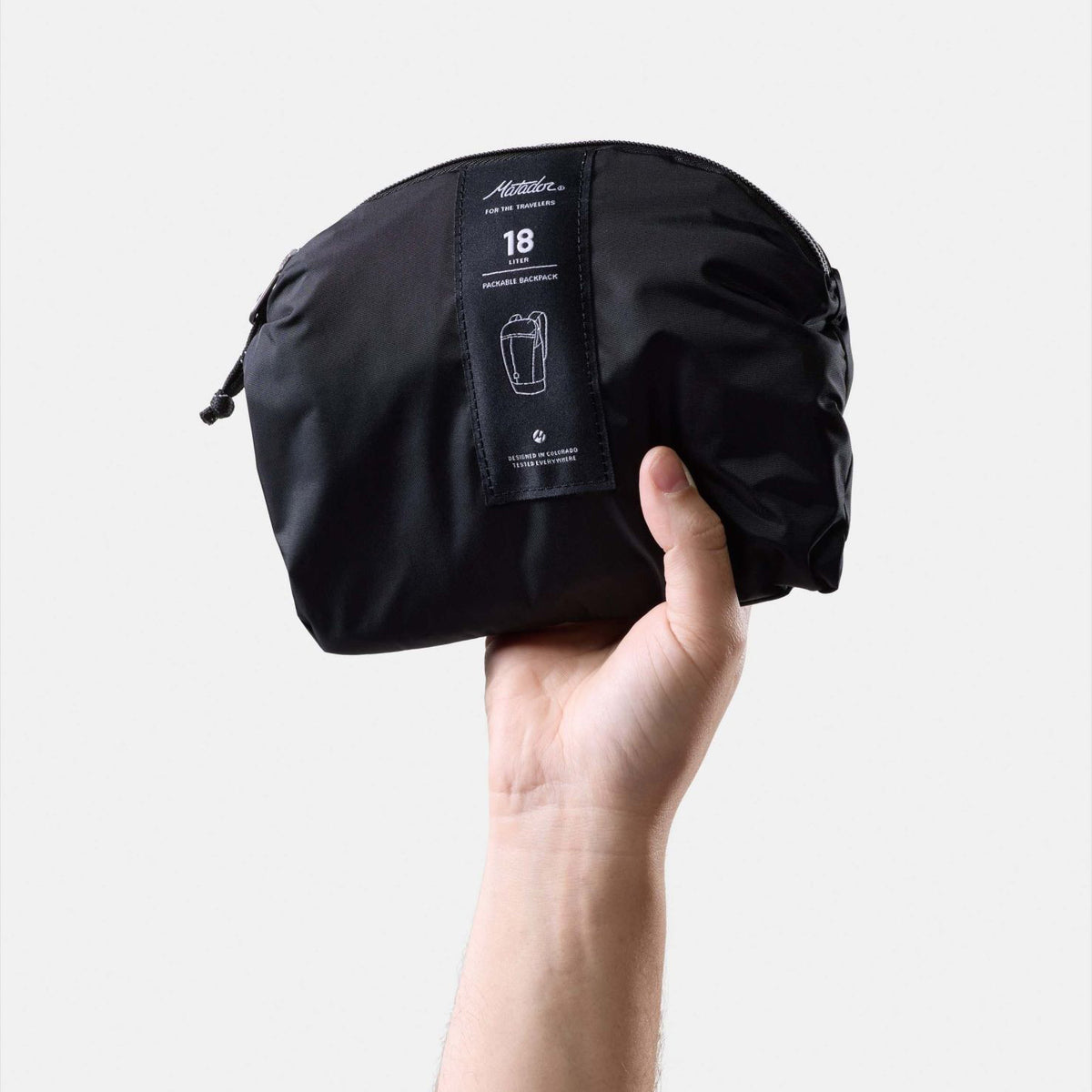 Matador Zipper Packable Backpack 18L, Black