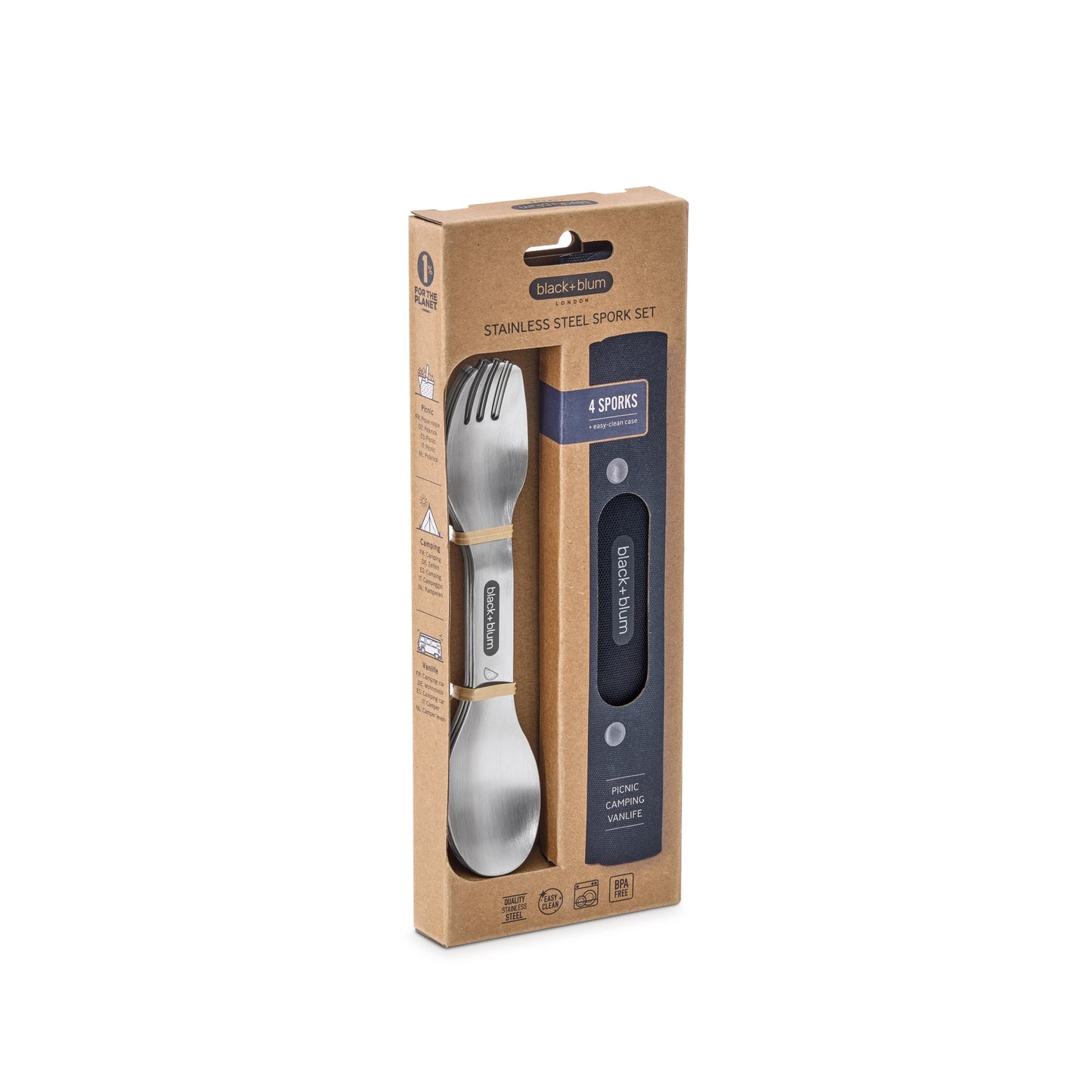 Black + Blum Stainless Steel Spork Set