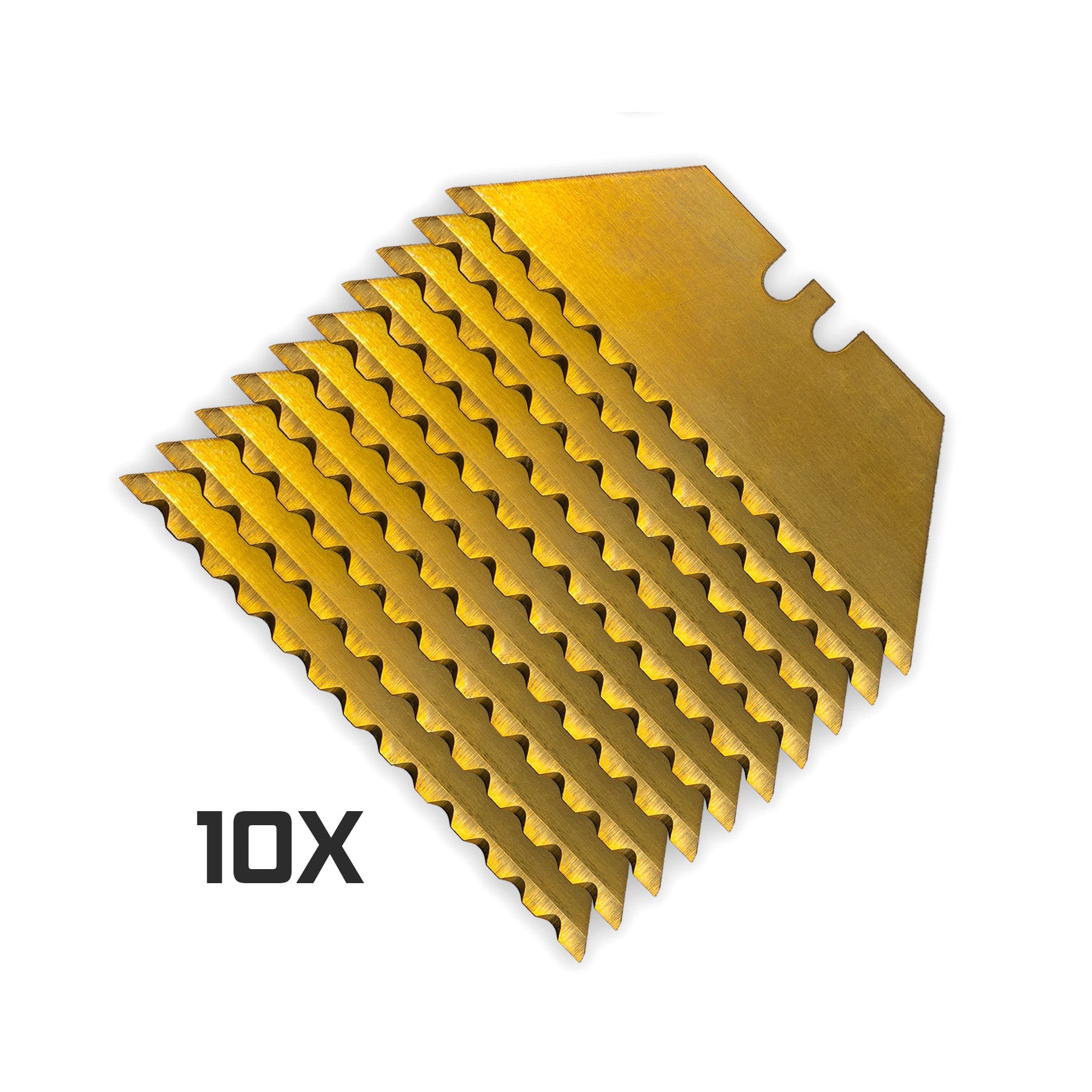 Exceed Designs 12-Point GOLD SERRATED Razor Blades – Goodnotes.no