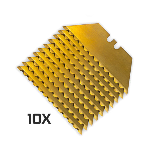 Exceed Designs 12-Point GOLD SERRATED Razor Blades