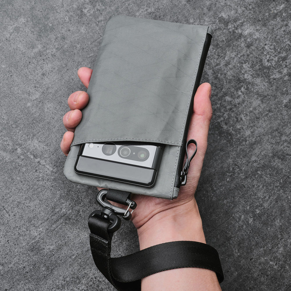 ALPAKA Zip Clutch X-Pac® VX21, Slate Grey