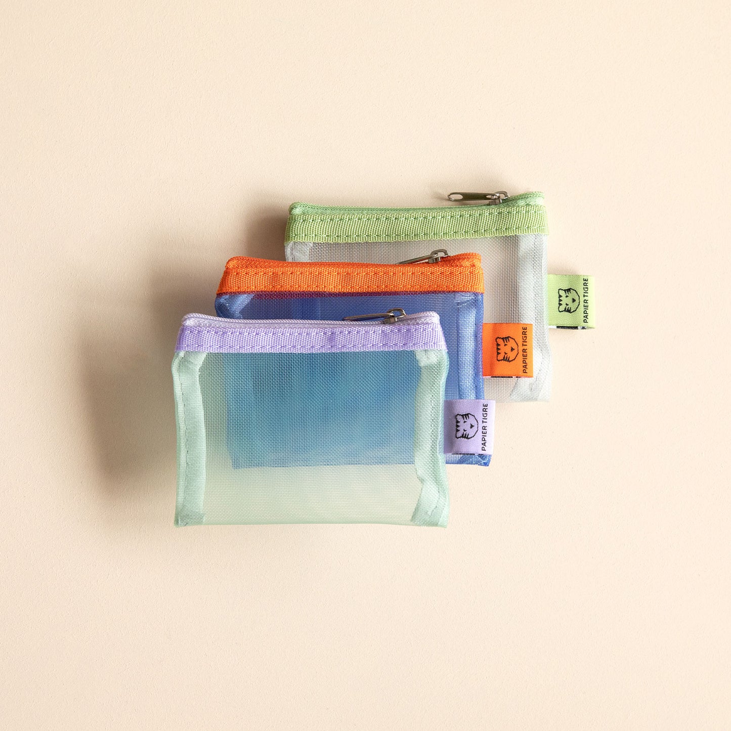 Papier Tigre Mesh Pocket XS, Peach Cobalt