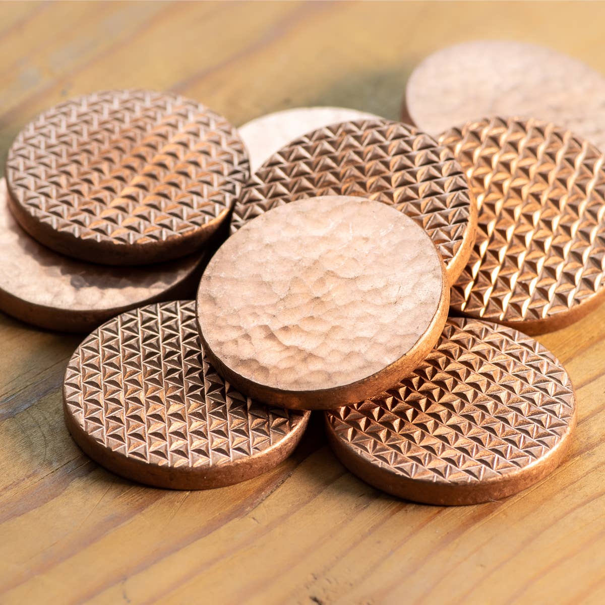 Shire Post Mint Duplex Worry Coin - Geometric and Hammered Copper Coin