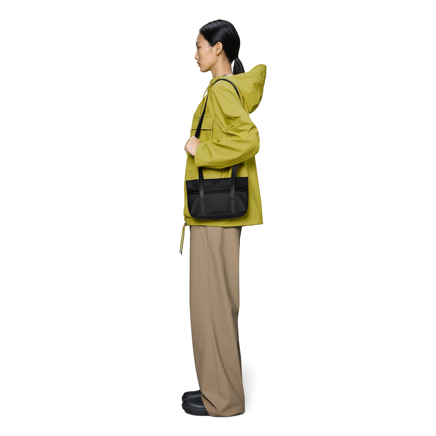 Rains 2 Strap Crossbody Bag, Black