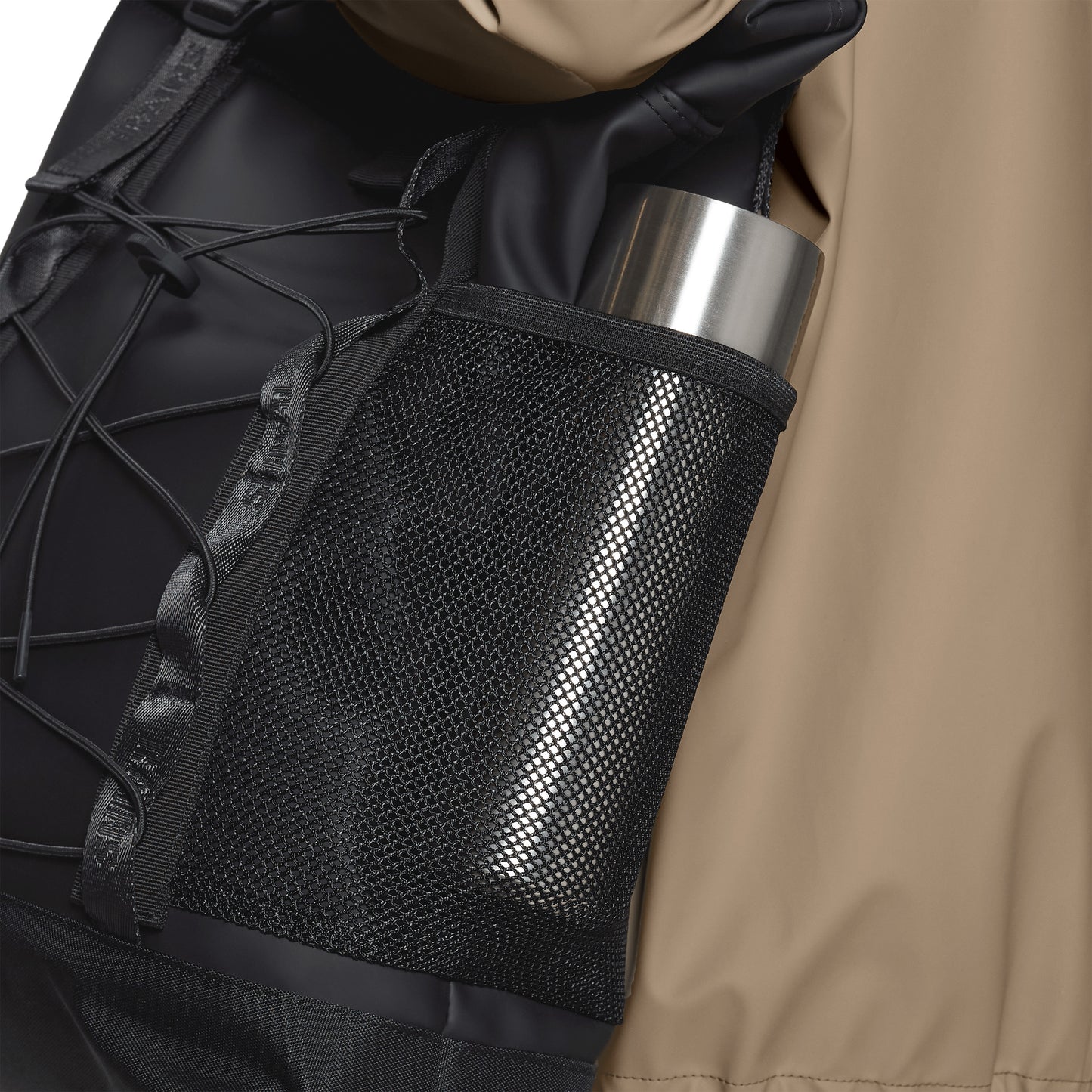 Rains Trail Rolltop Tote Bag, Black