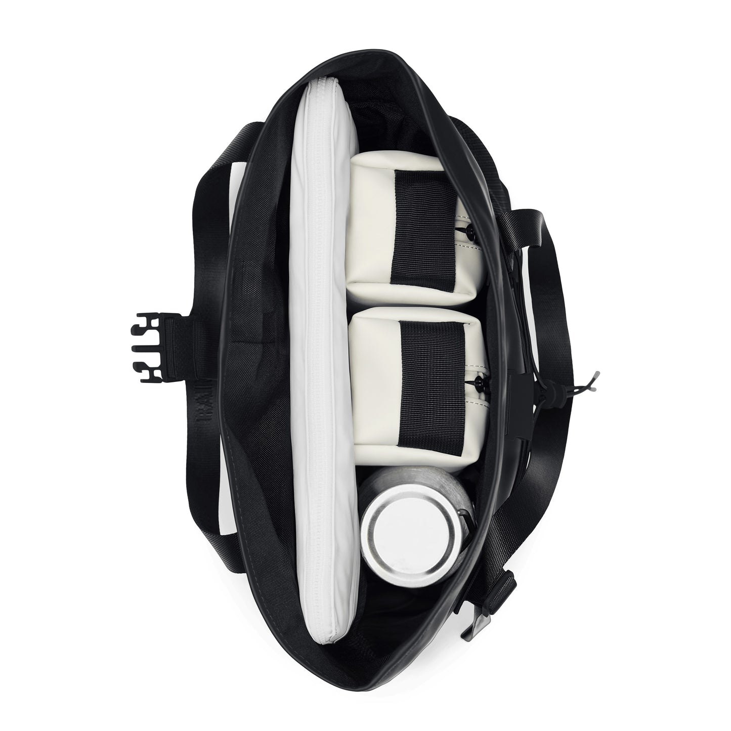 Rains Trail Rolltop Tote Bag, Black