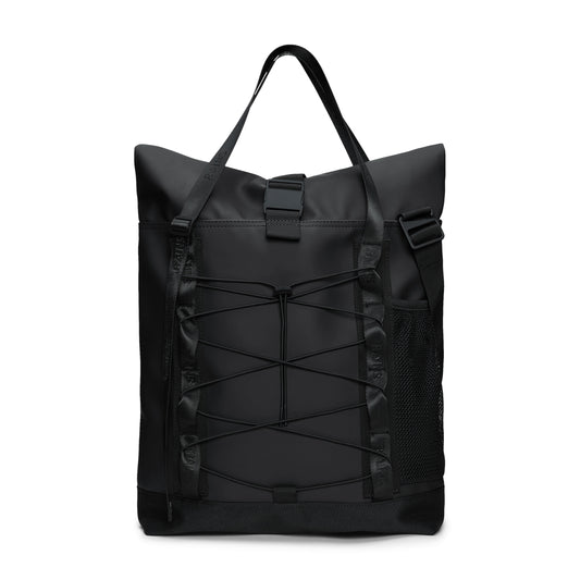 Rains Trail Rolltop Tote Bag, Black