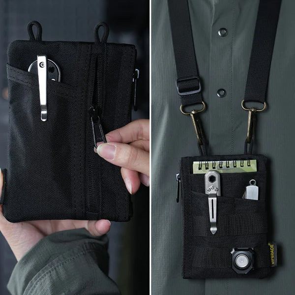 VE18N EDC Pocket Organizer w/o velcro, Black