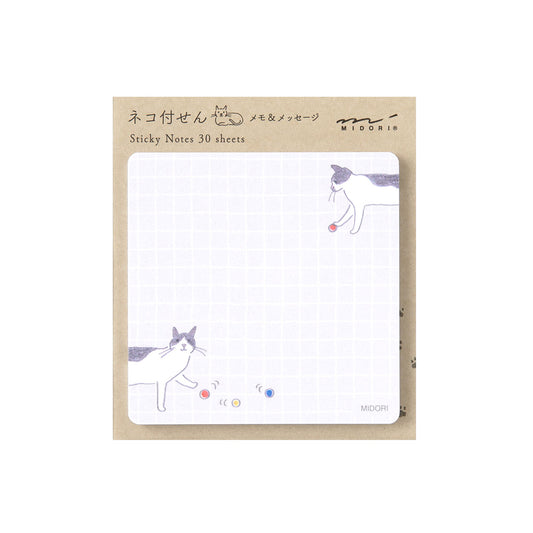 Midori Sticky Notes, Ball and Cat