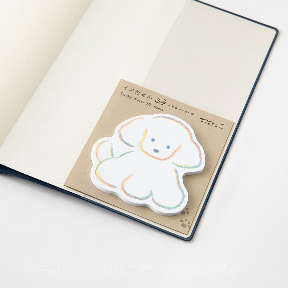 Midori Sticky Notes, Die-Cut Dog