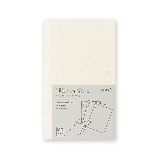Midori MD Notebook Light B6 Slim 3pcs Pack, Lined
