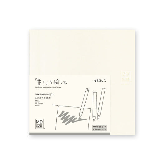 Midori MD Notebook A5 Square Thick, Blank