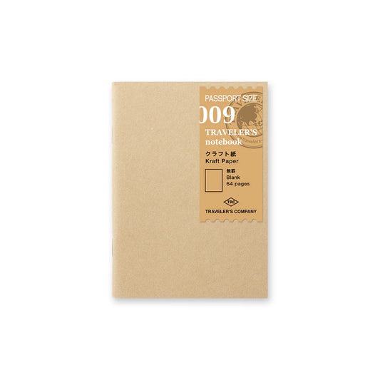 Traveler's Company 009. Kraft Paper Notebook Refill, Passport Size