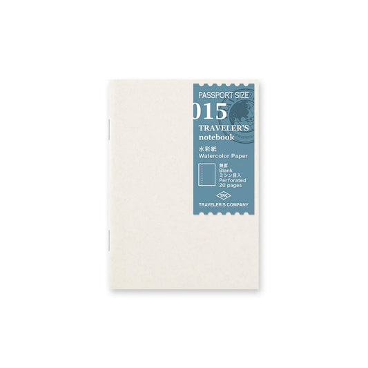 Traveler's Company 015 Watercolor Paper Notebook Refill, Passport Size