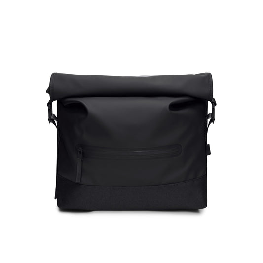 Rains Trail Rolltop Messenger Bag, Black