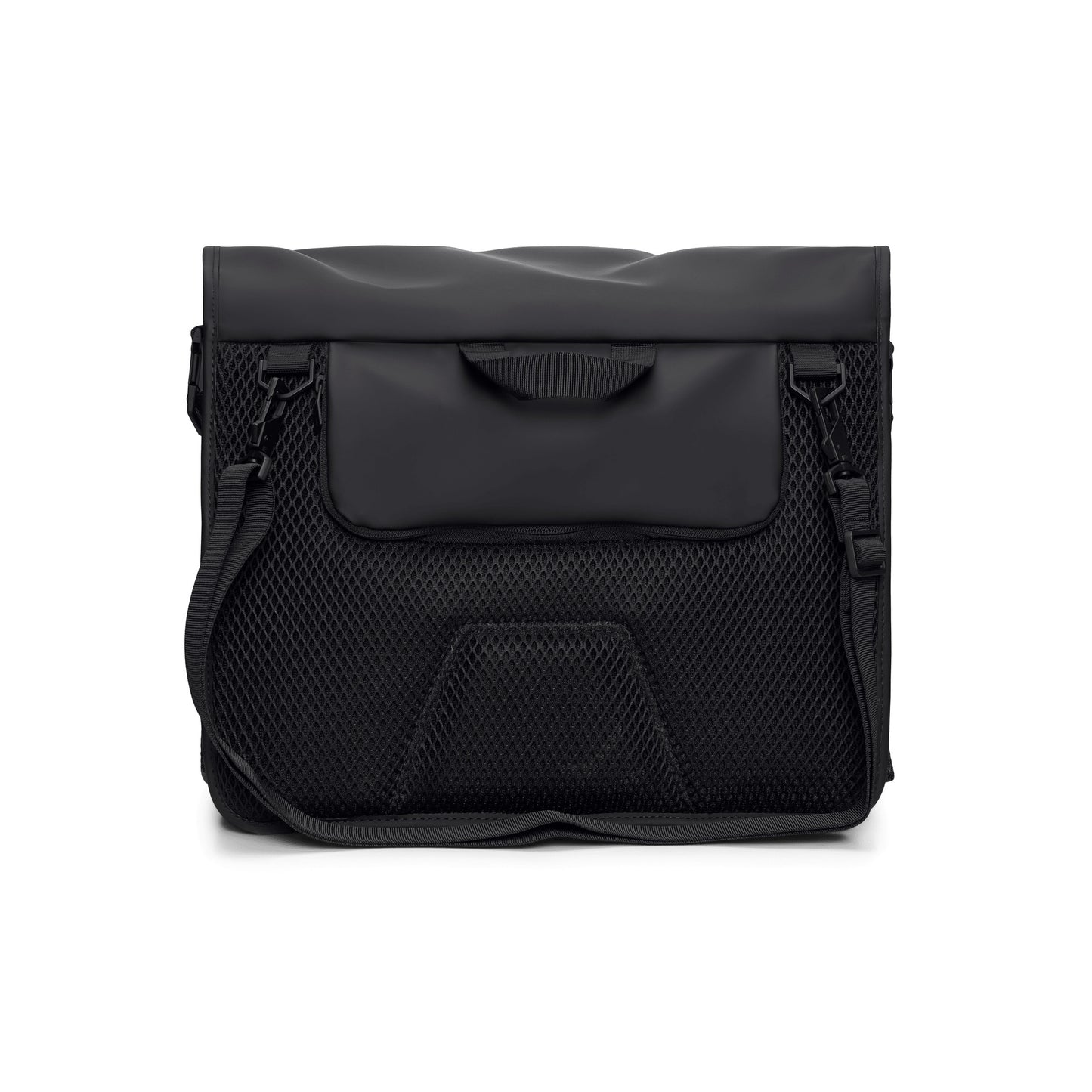 Rains Trail Rolltop Messenger Bag, Black