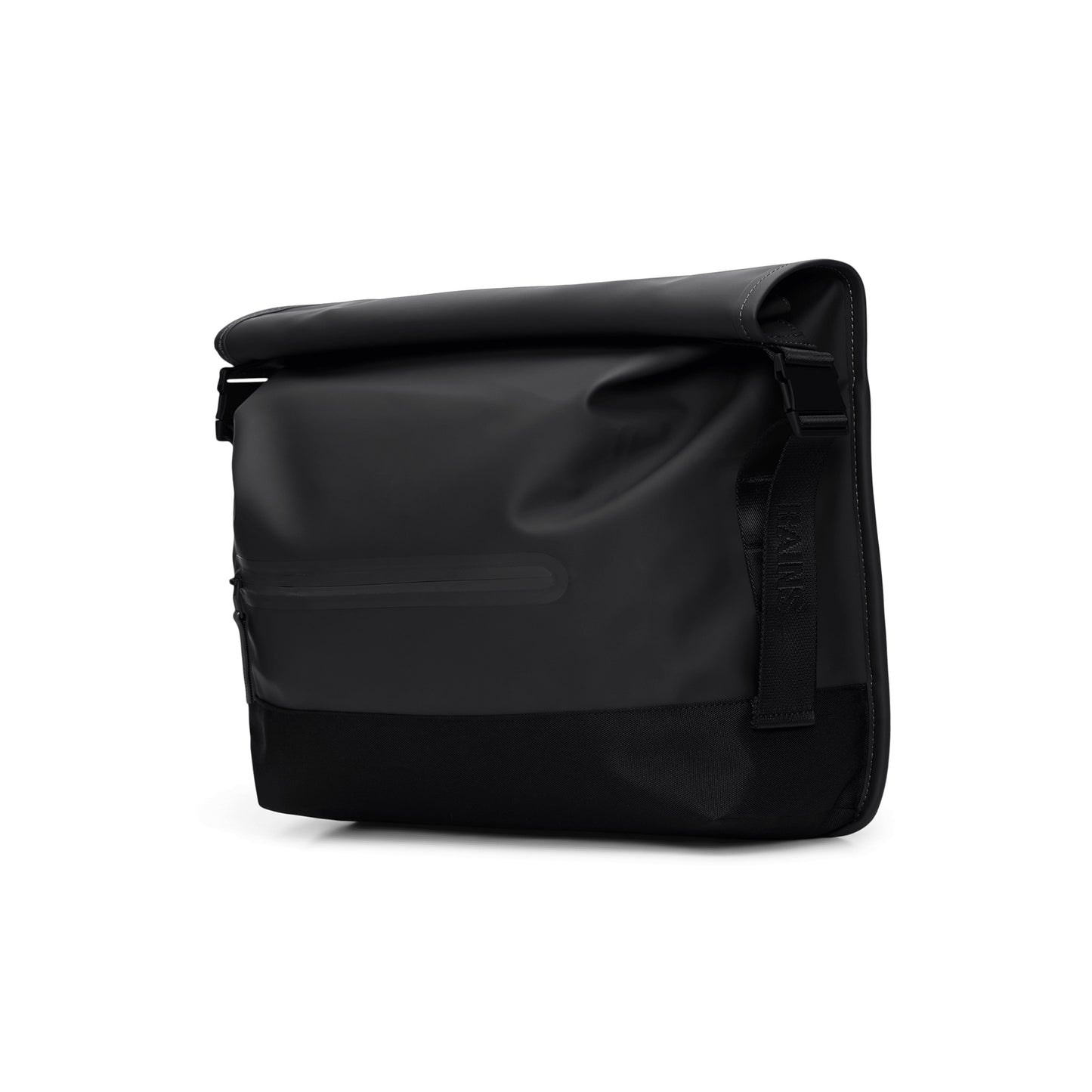 Rains Trail Rolltop Messenger Bag, Black