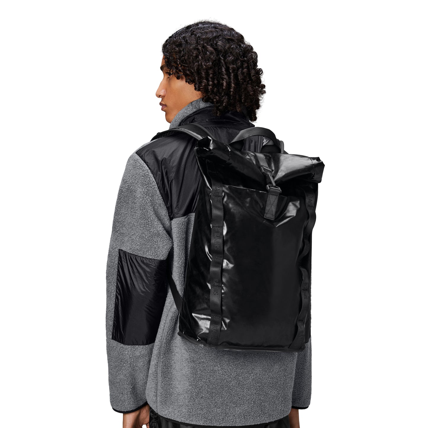 Rains Sibu Rolltop Rucksack, Black