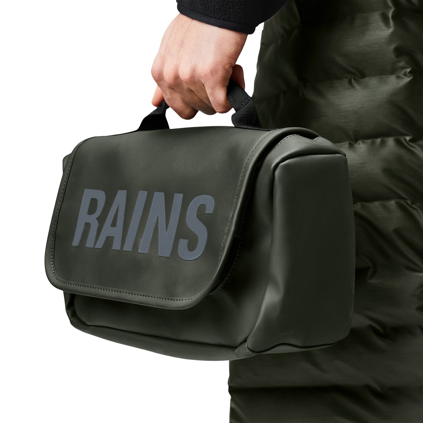 Rains Texel Wash Bag, Green