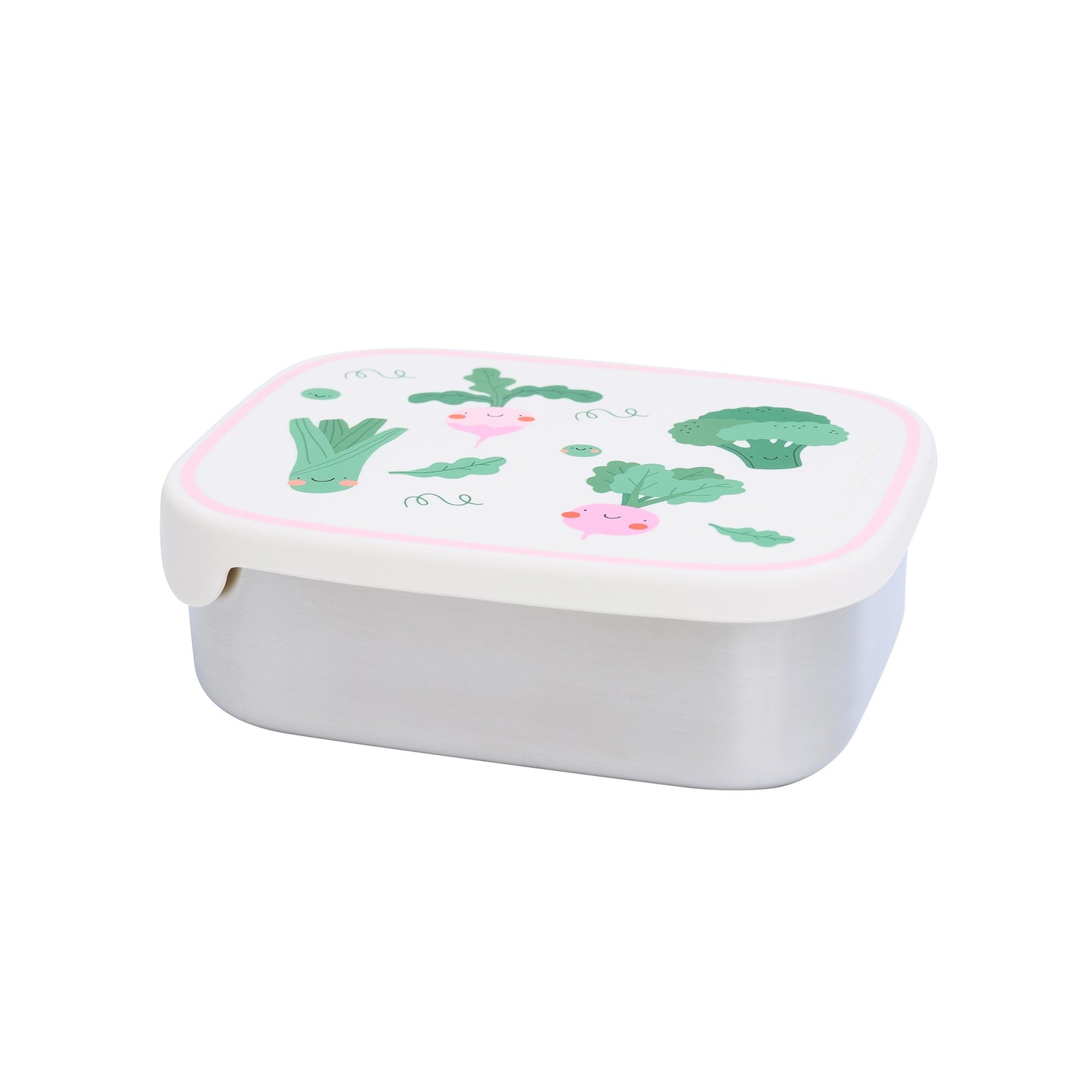 The Cotton Cloud Stainless Steel Lunchbox with Removable Compartments, Veggie Pals