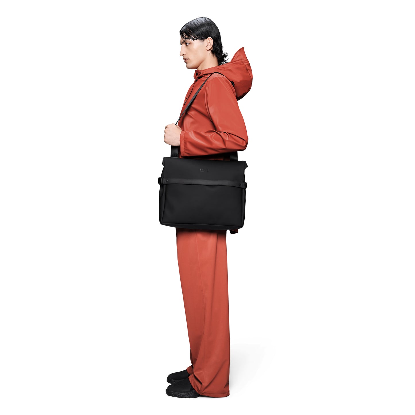 Rains OTG Messenger Bag, Black