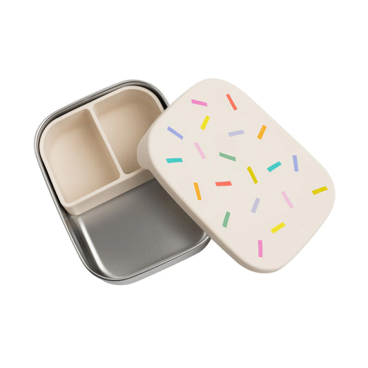 The Cotton Cloud Stainless Steel Lunchbox with Removable Compartments, Confetti
