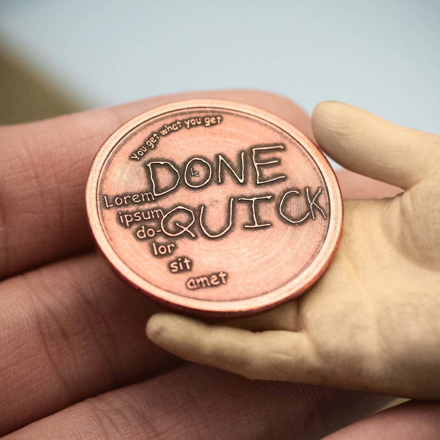 Shire Post Mint Done Right, Done Quick - Decision Maker Coin in Solid Copper