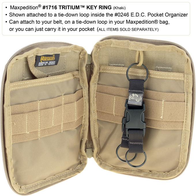 Maxpedition Tritium Key Ring, Black