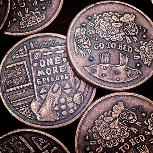 Shire Post Mint One More Episode / Go to Bed Decision Maker Coin