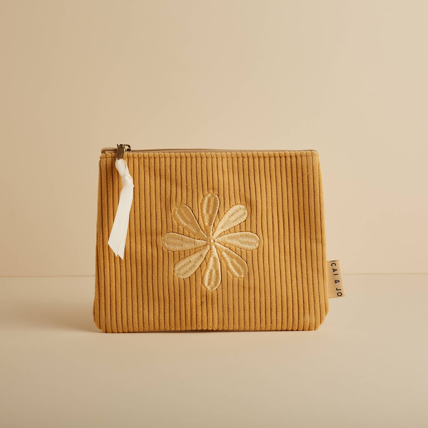 Cai & Jo Corduroy Pouch, Marigold