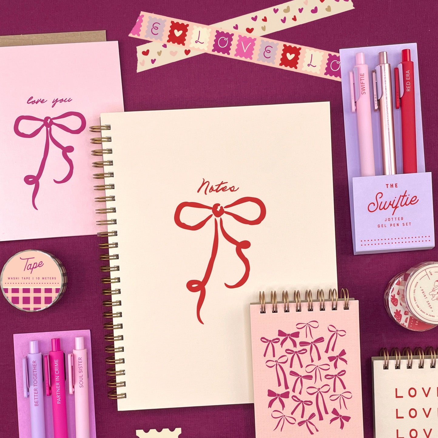 Ruff House Print Shop Washi Tape, Heart Pattern