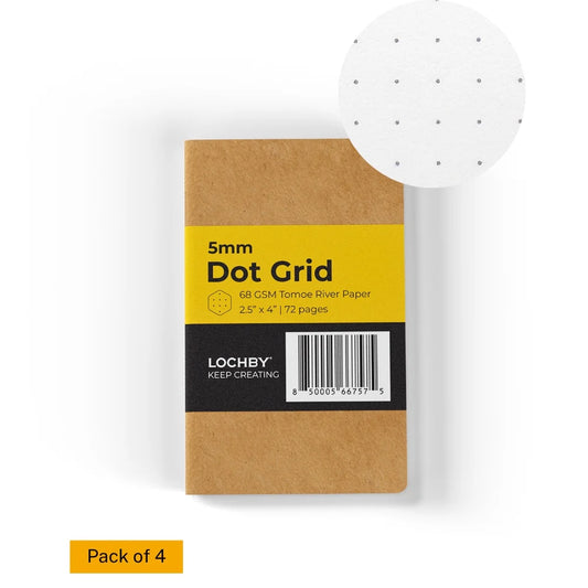 Lochby Tomoe River Notebooks A7 (Pack of 4), Dot Grid