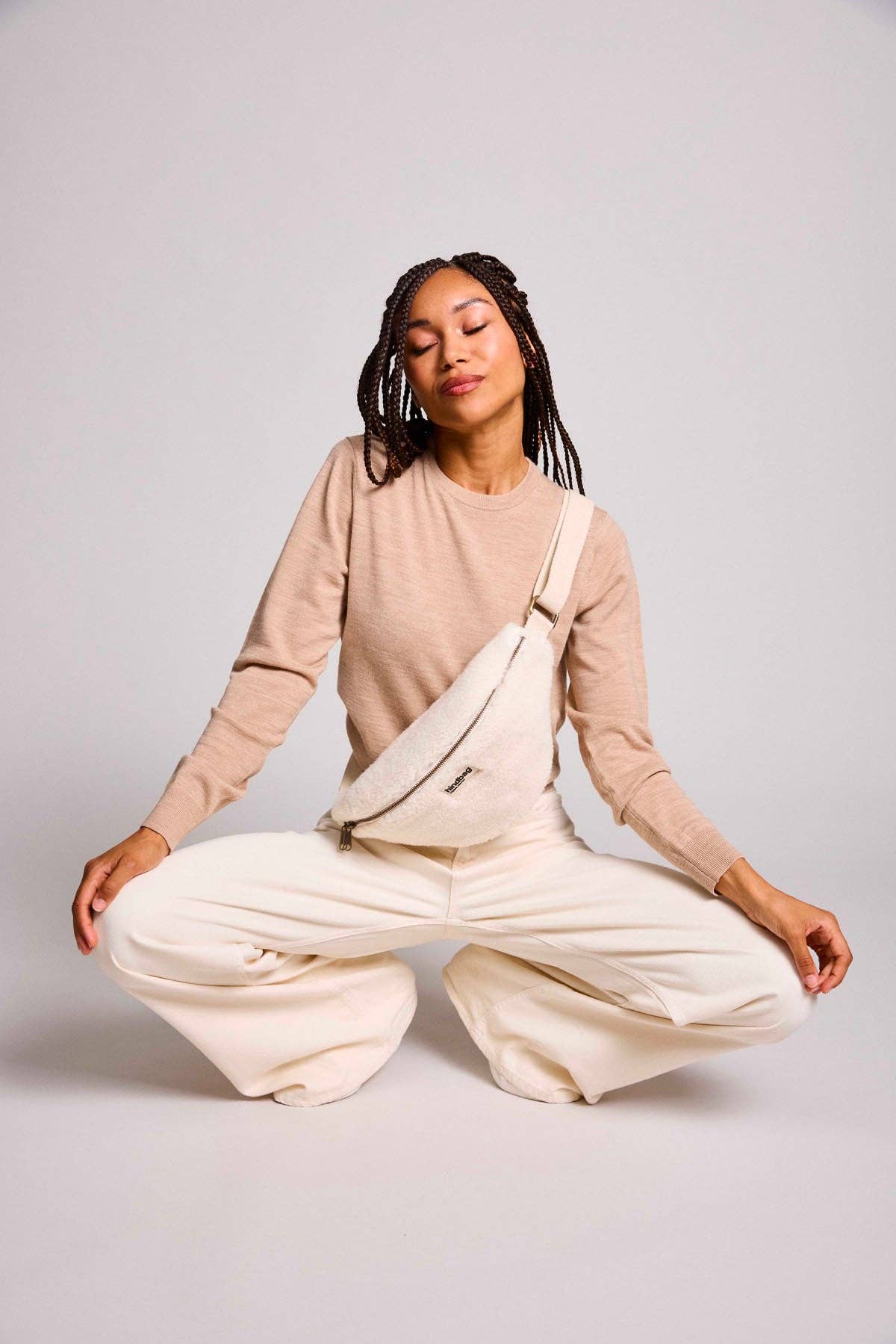 Hindbag Olivia Teddy Fanny Pack, Arctic White