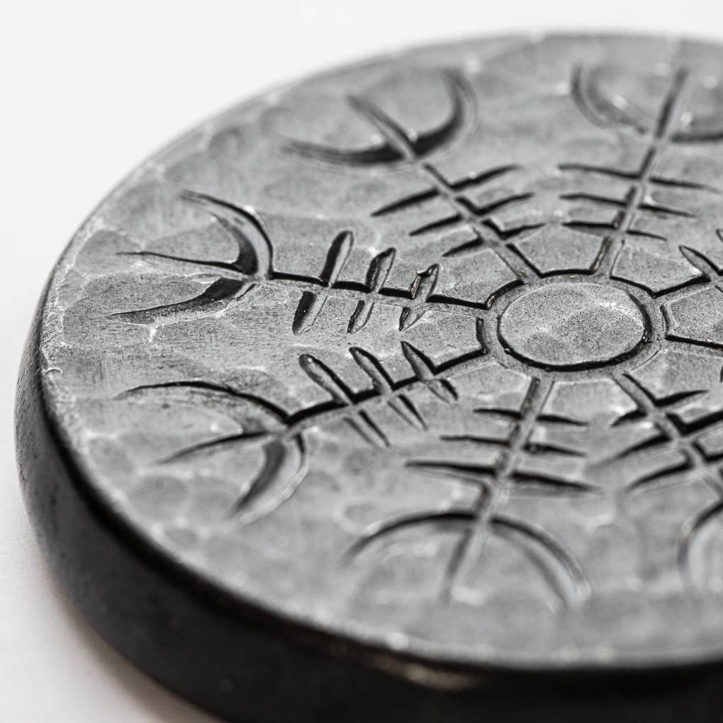Shire Post Mint Norse Dual Stave in Iron, Vegvisir and Helm of Aw