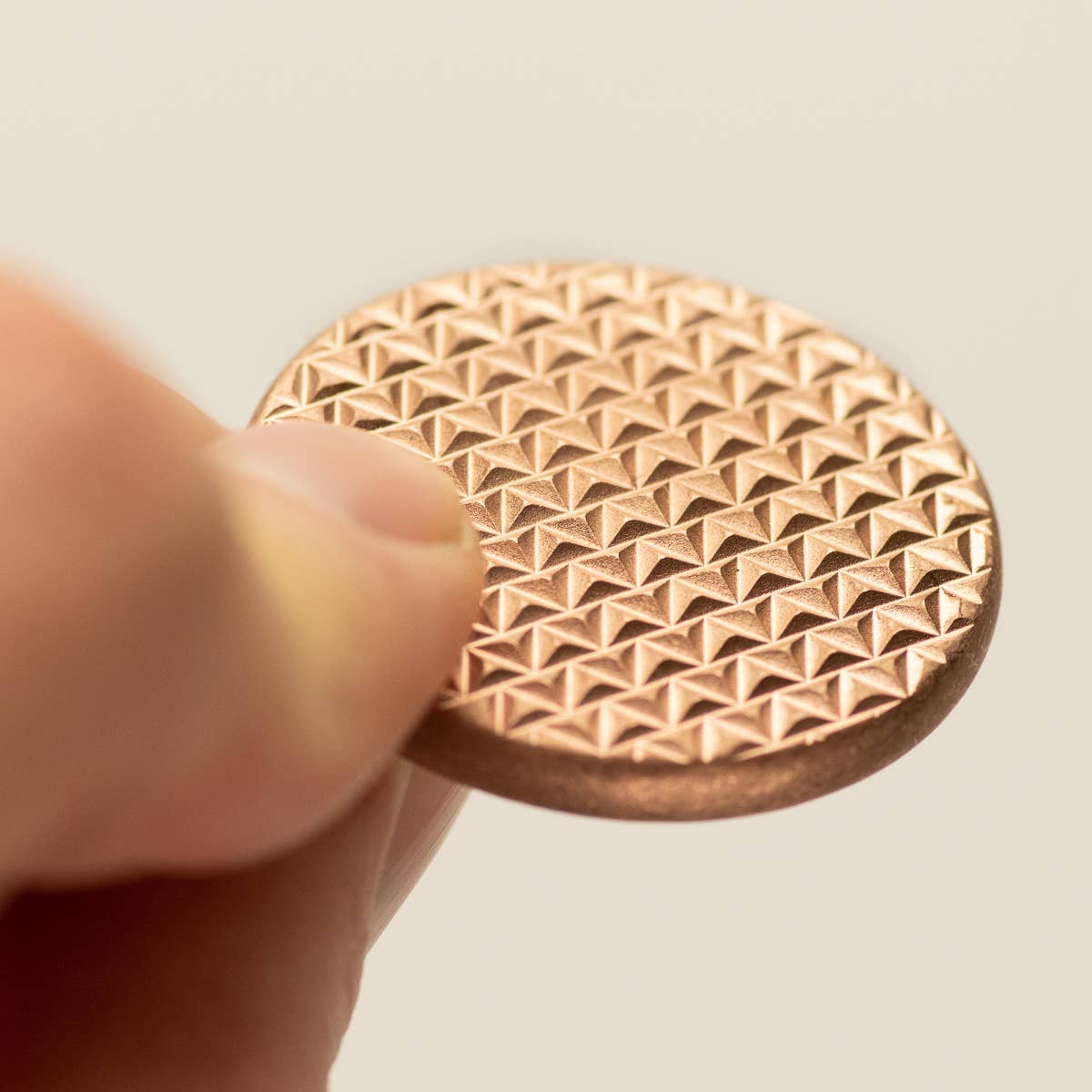 Shire Post Mint Duplex Worry Coin - Geometric and Hammered Copper Coin